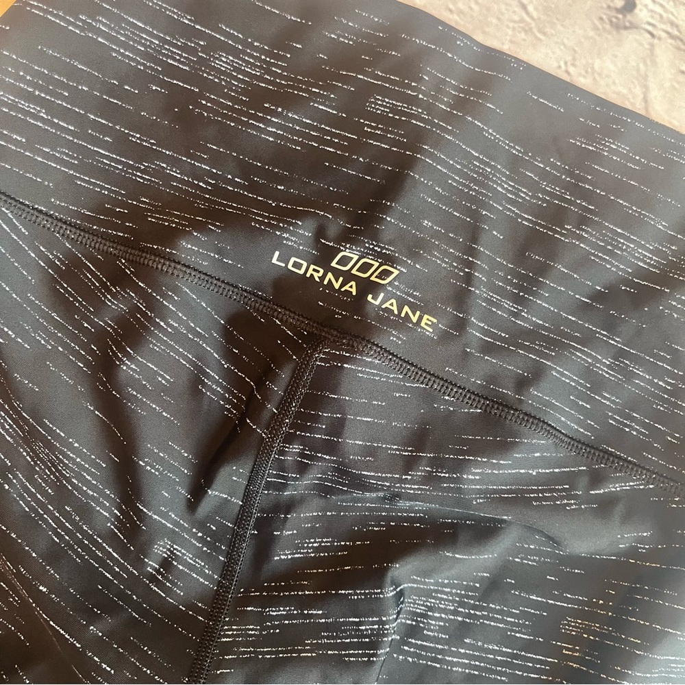 Lorna Jane Legging Womens Space Dye Medium Cropped Running Athletic EUC Work Out - Picture 14 of 14
